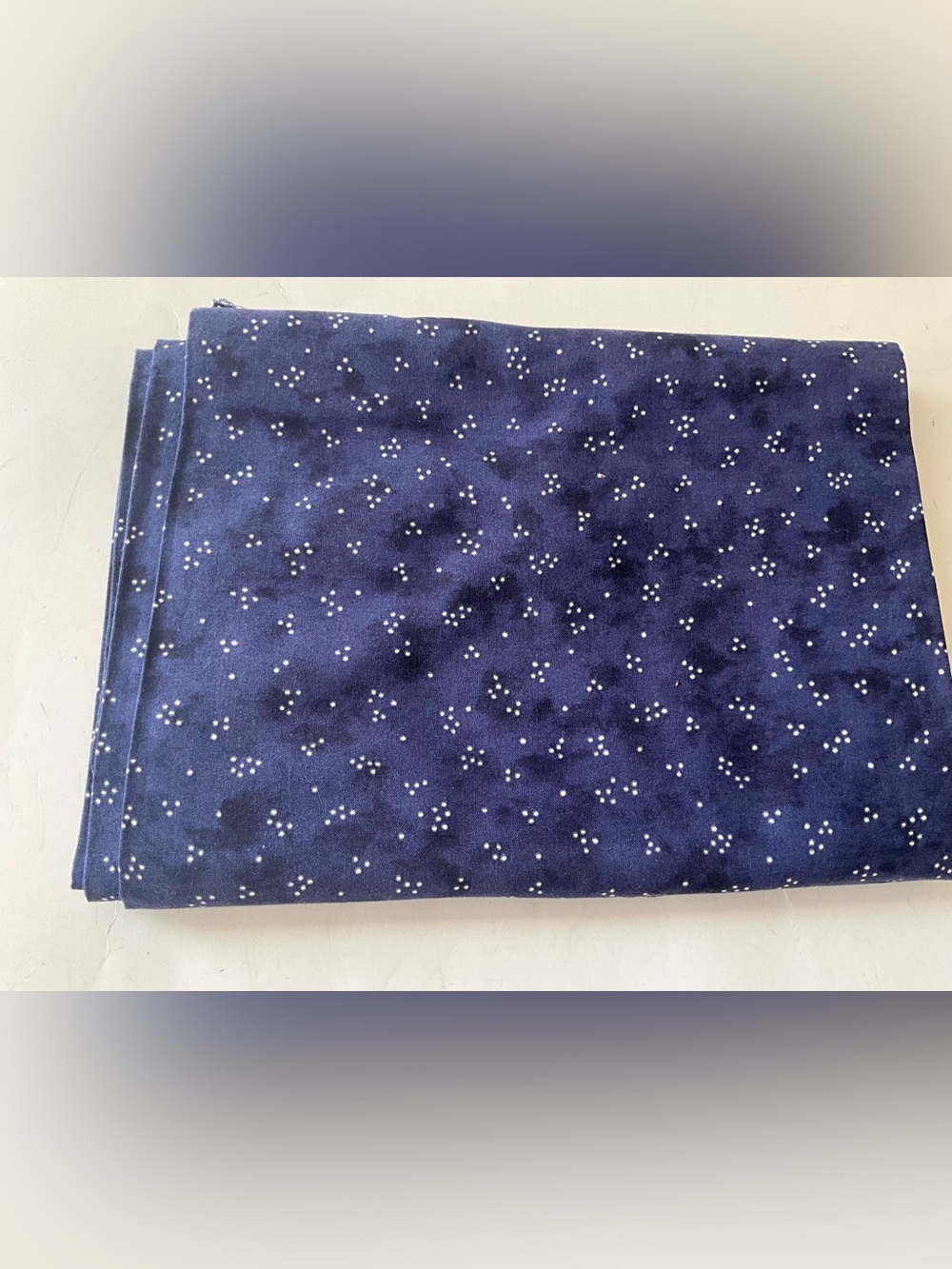 Quilting Sewing Fabric Clothworks Peppermint Cottage Blue White Dots 2.7 yards